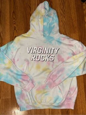 Pastel Tie-Dye Hoodie with Bold Chest Print